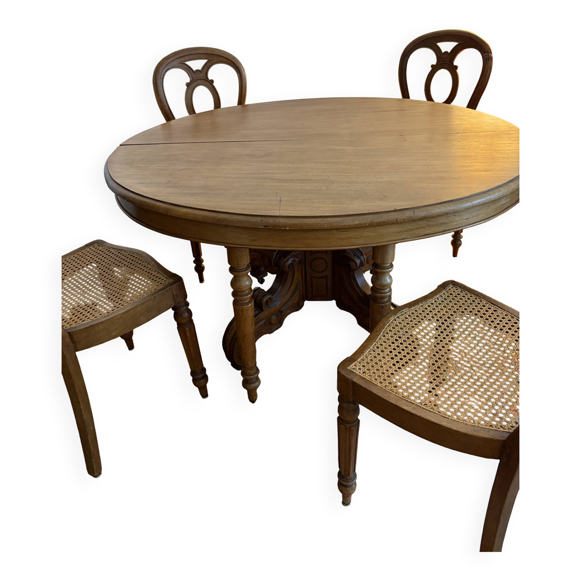 Antique mahogany table in Second Empire/Napoleon III style.