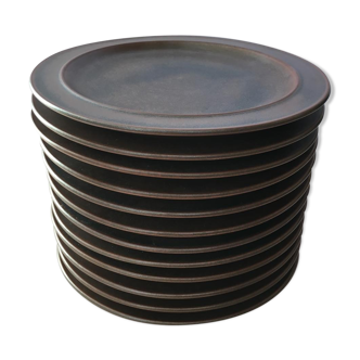 12  German dessert stoneware plates from Hutschenreuther