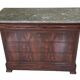 Commode XIXe Louis Philippe marbre sainte anne et noyer
