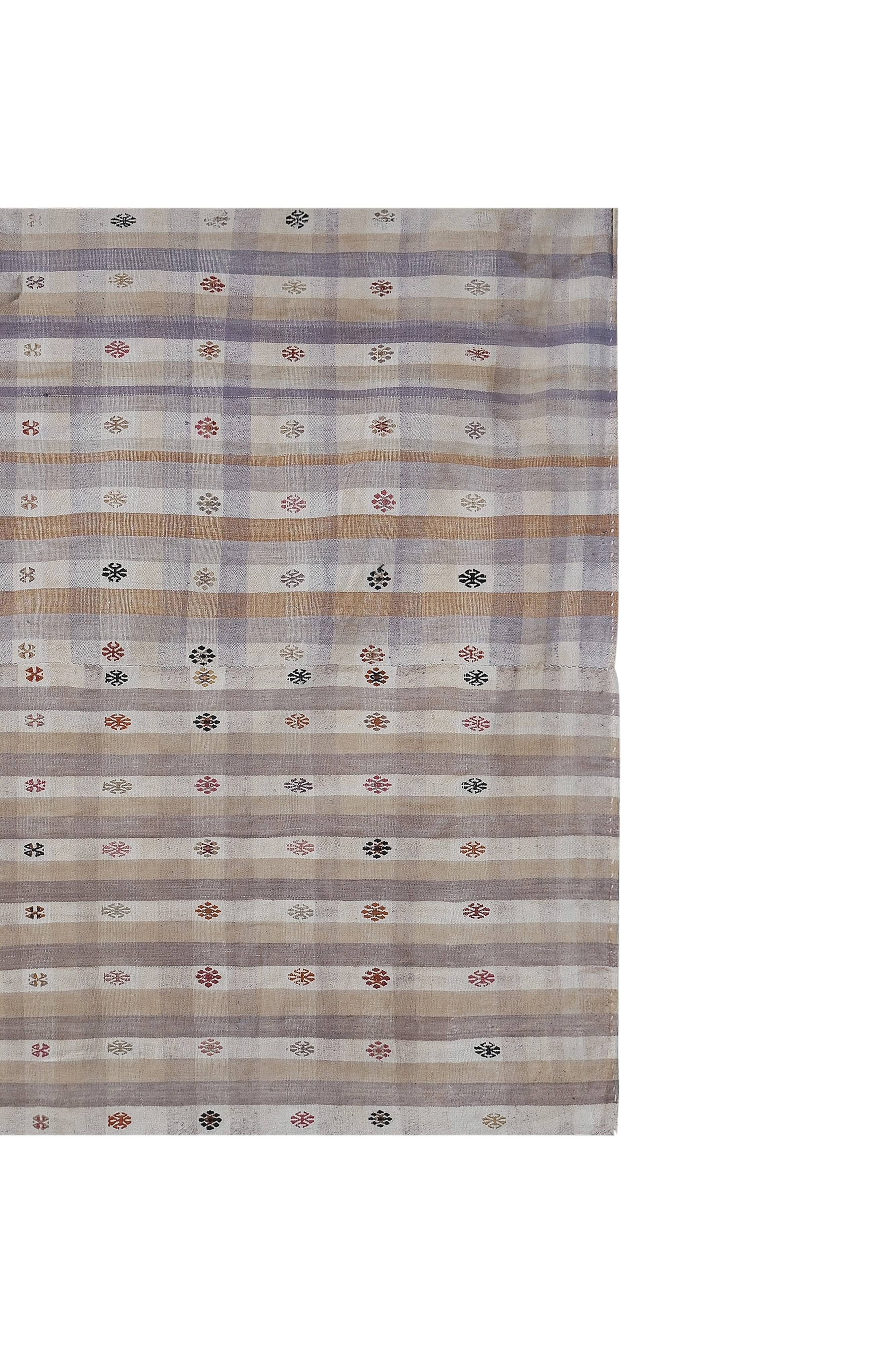 Vintage Turkish Oushak Rug Handwoven 182x260 cm