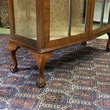 English art deco walnut showcase