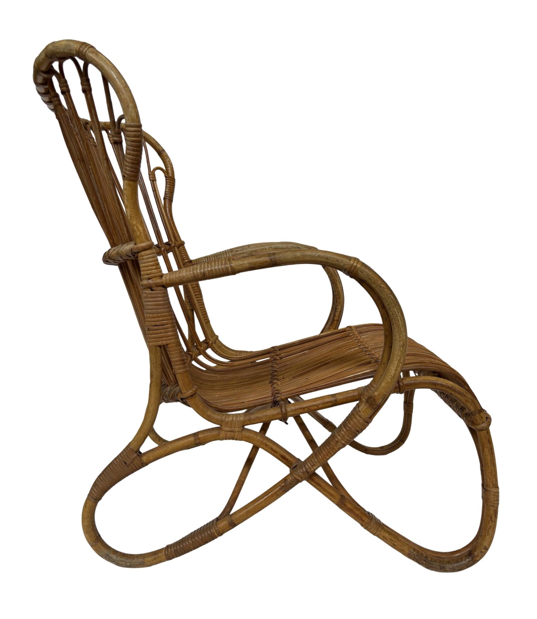 Set of two Belse 8 model Rattan chairs by Dirk van Sliedregt Rohe Noordwolde 1960