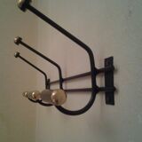 Vintage metal wall coatrack years 70
