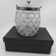 Biscuit, ice cube or candy pot, made of crystal and metal.