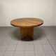 1970s round dining table in larch