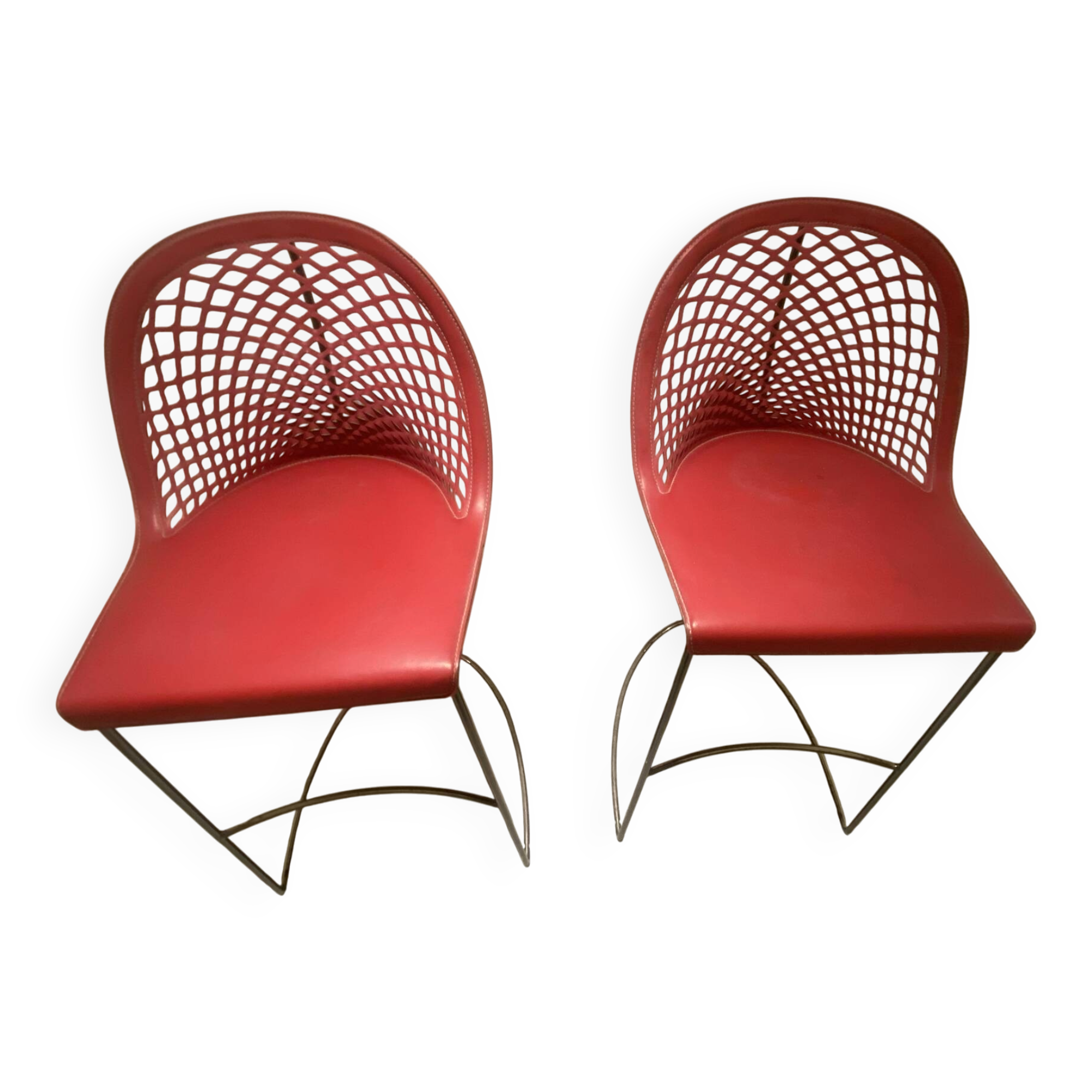 2 tabourets de bar MIJD Guapa rouge