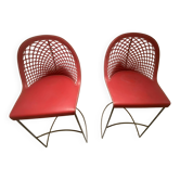 2 tabourets de bar MIJD Guapa rouge