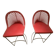 2 tabourets de bar MIJD Guapa rouge