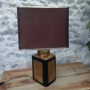 Large ceramic lamp with an Asian theme.