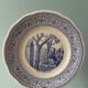 Complete set of 12 talking plates in Gien earthenware