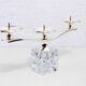 Glass and silver-plated metal candle holder
