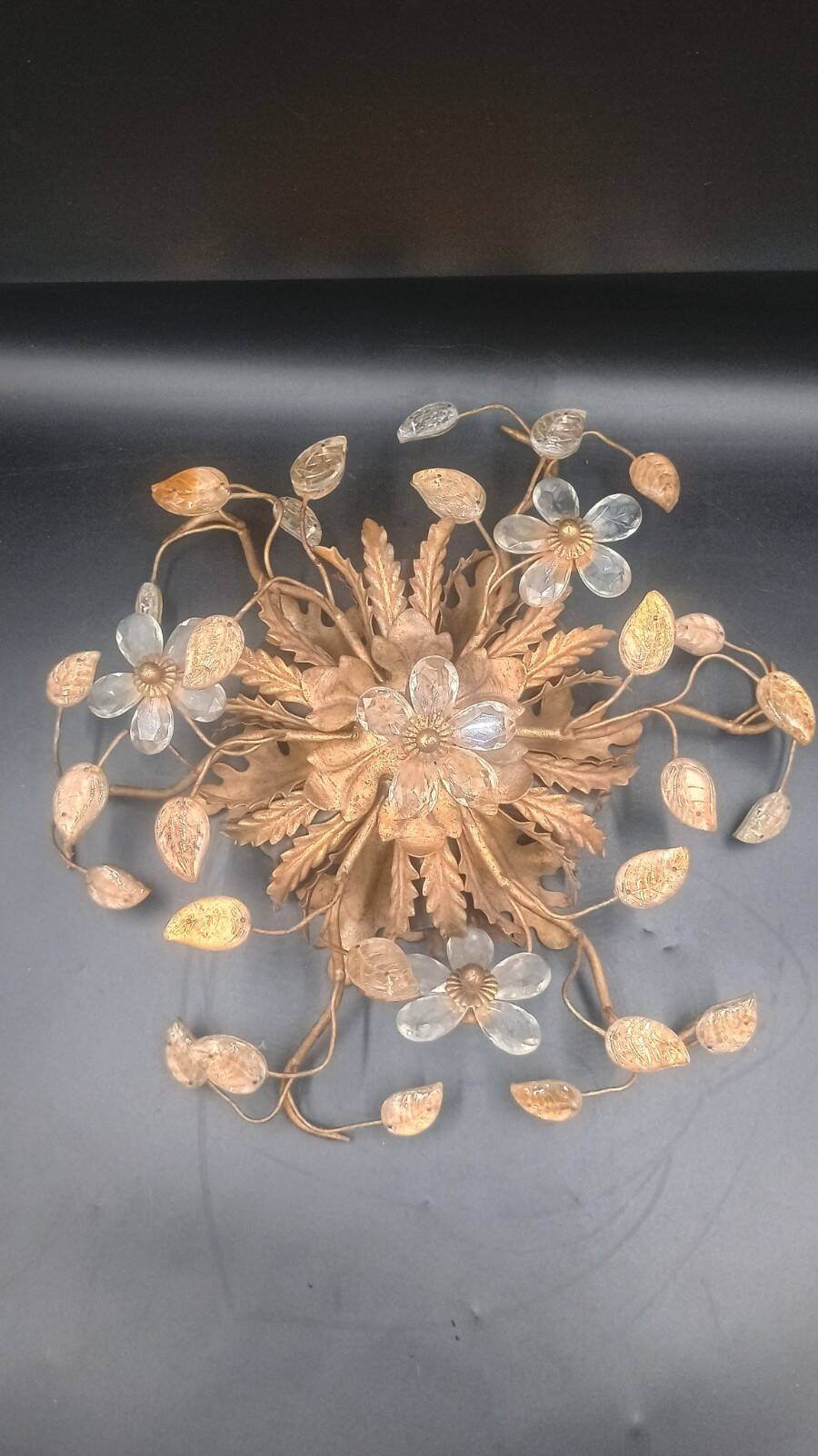 Florentine wall light or ceiling light by Banci Firenze, 1970s Maison Baguès.