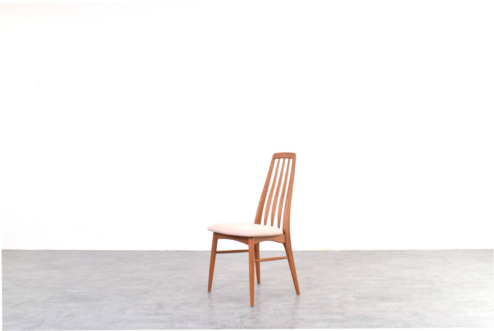 Teak & Wool Eva Dining Chairs by N. Koefoed for Koefoed Hornslet, 1960s