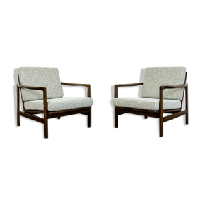 Paire de fauteuils B-7522 verts