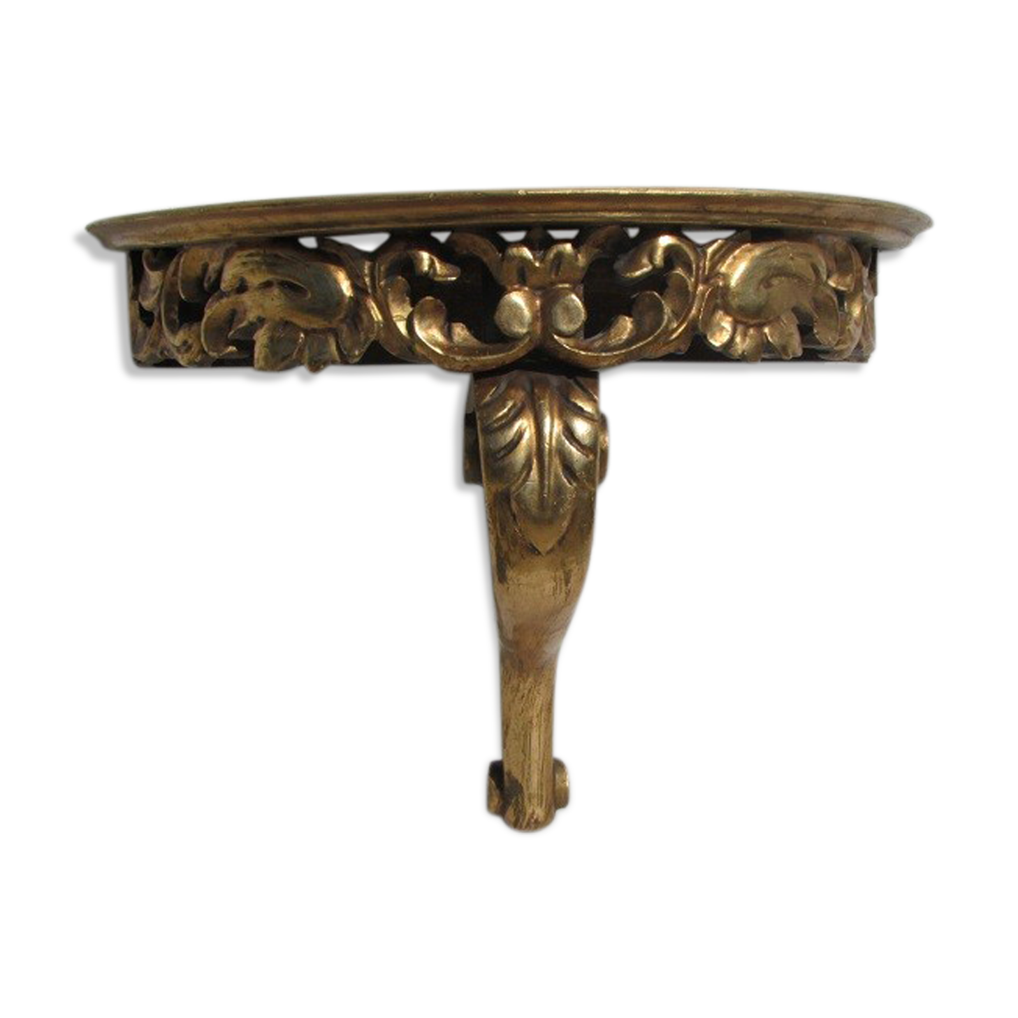 Wall console in gilded wood