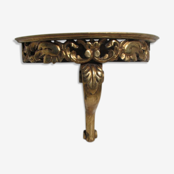 Wall console in gilded wood