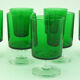 7 bottle green walking glasses - Cavalier Luminarc France 70