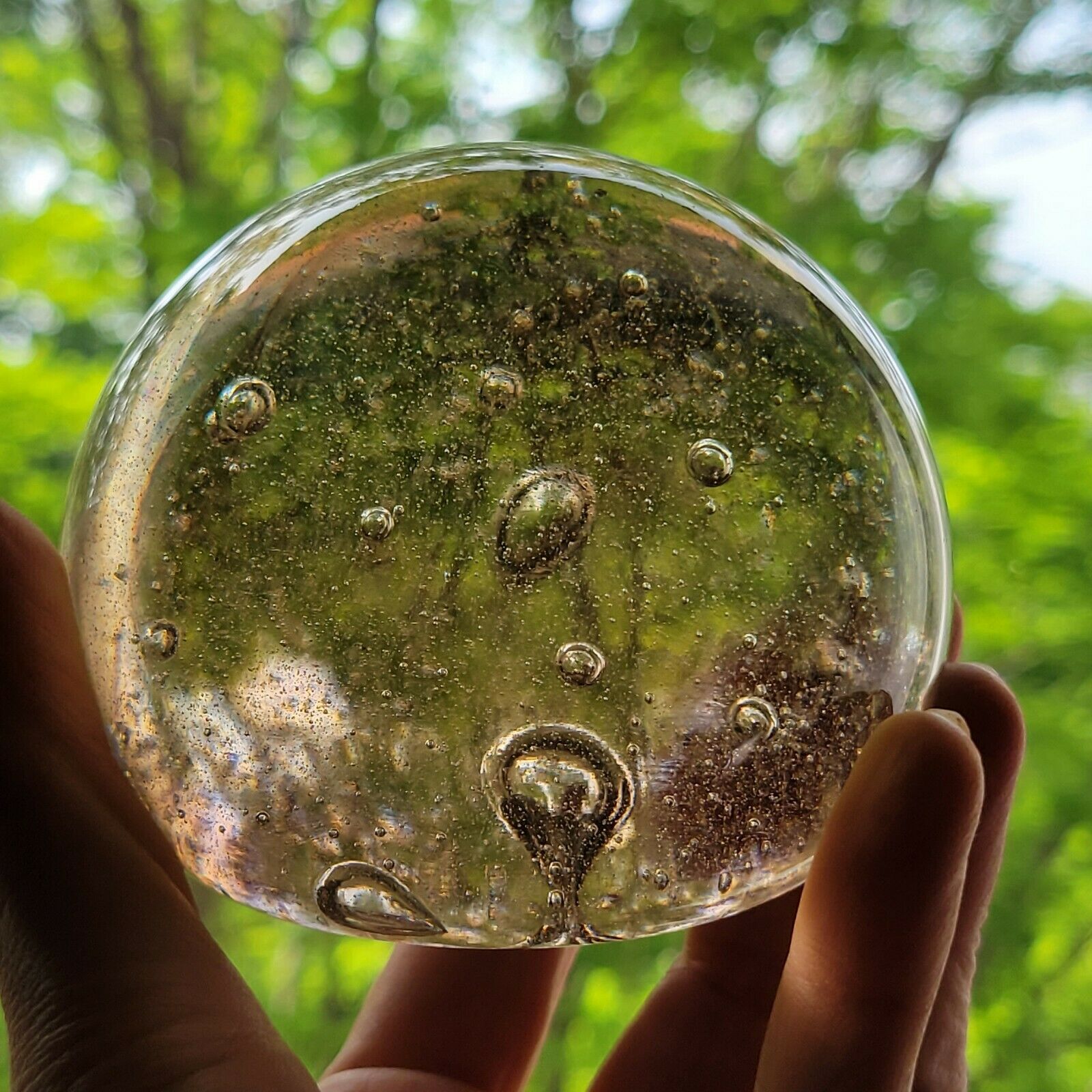 Sulphide press paperglass bubbled