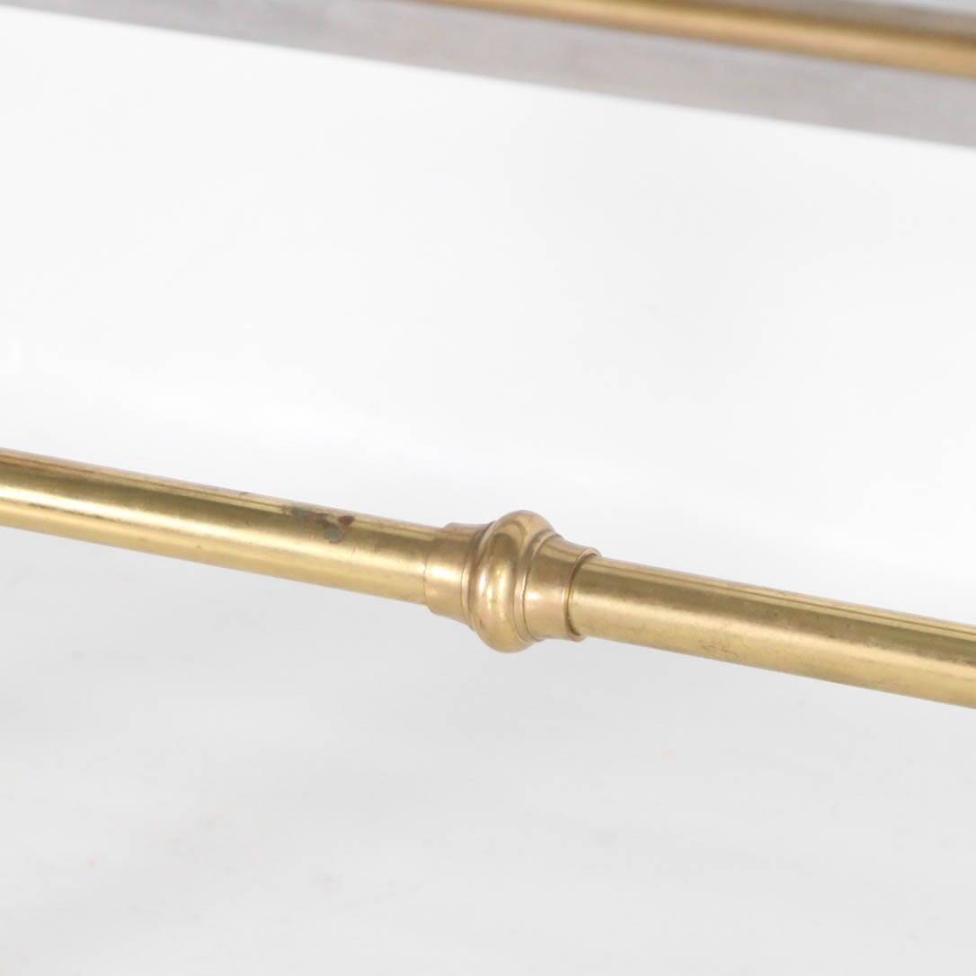 Stainless steel and brass table