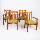 Set of 4 Guillerme and Chambron chairs, Your House, France, 1950s