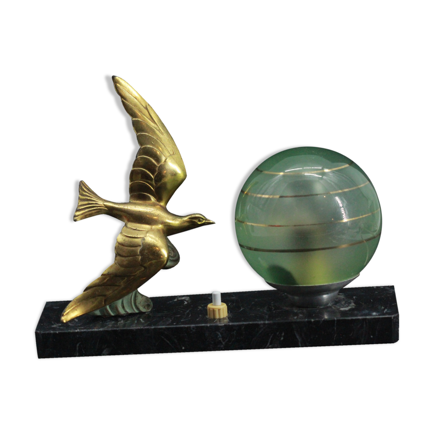 Art deco bird lamp