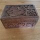 Black Forest style vintage carved wooden box Jewelry box 11