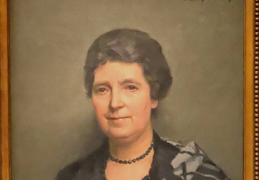 Oil on canvas "portrait of a woman" by dequene albert 20th century