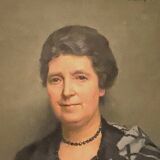 Oil on canvas "portrait of a woman" by dequene albert 20th century