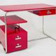 Vintage German Chrome Writing Desk, 1930s