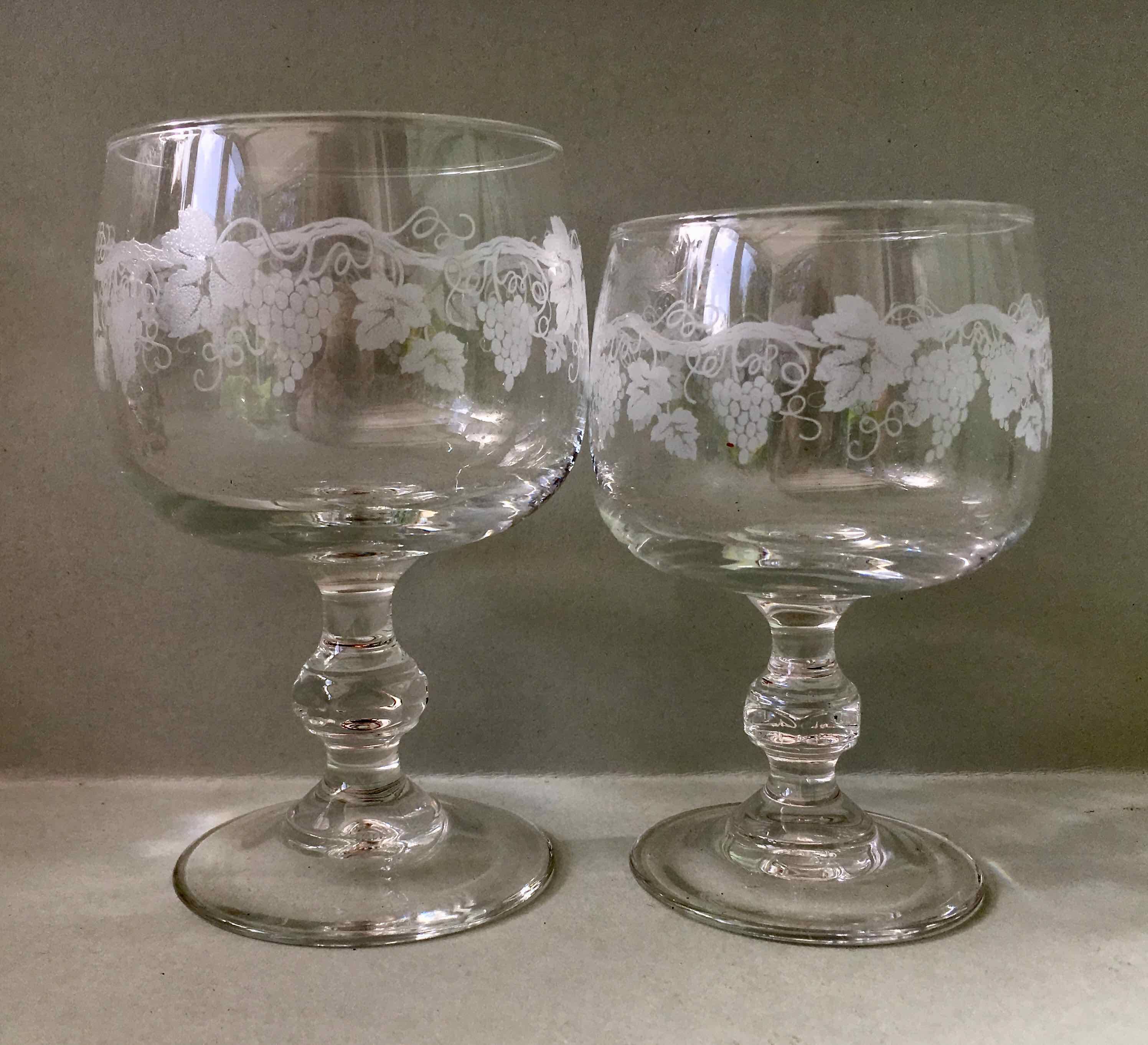 Set 12 verres d’Alsace cristal gravé vin et apéritif