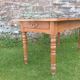 Farm table with turned feet in cherrywood