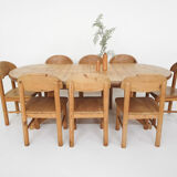 Large pinewood extendable dining table1970's