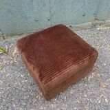Retro seventies velvet pouf