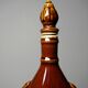 Vintage brown ceramic bottle, flask or canteen from the 1950s-60s.