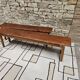 Lot deux bancs de ferme sapin vintage