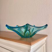 Large vintage blown glass decorative bowl