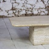 Italian travertine coffee table, 1980