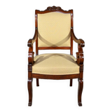 Mahogany Office Armchair, Restoration Period – Early 19th Century