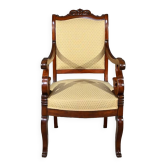 Mahogany Office Armchair, Restoration Period – Early 19th Century