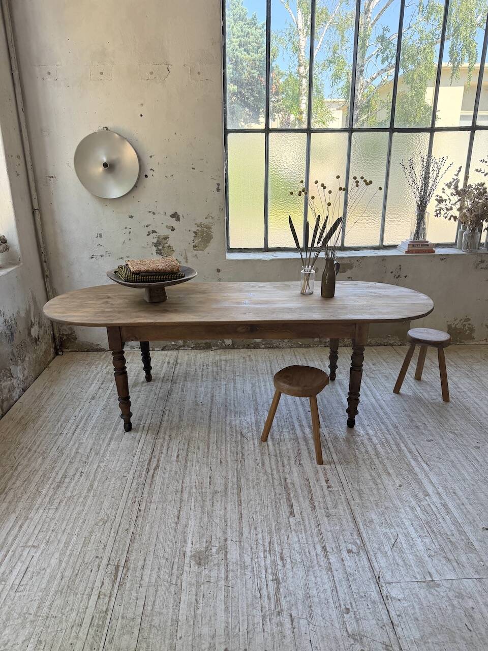 Oval farmhouse table 250cm pine