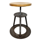 Black Industrial Workshop Swivel Stool, 1960s