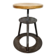 Black Industrial Workshop Swivel Stool, 1960s