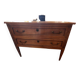Louis XVI jump commode, 18th century, made of solid walnut.