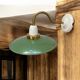 Vintage enamelled sheet metal swan neck wall light