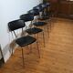vintage chromed tubular steel stackable dining chairs