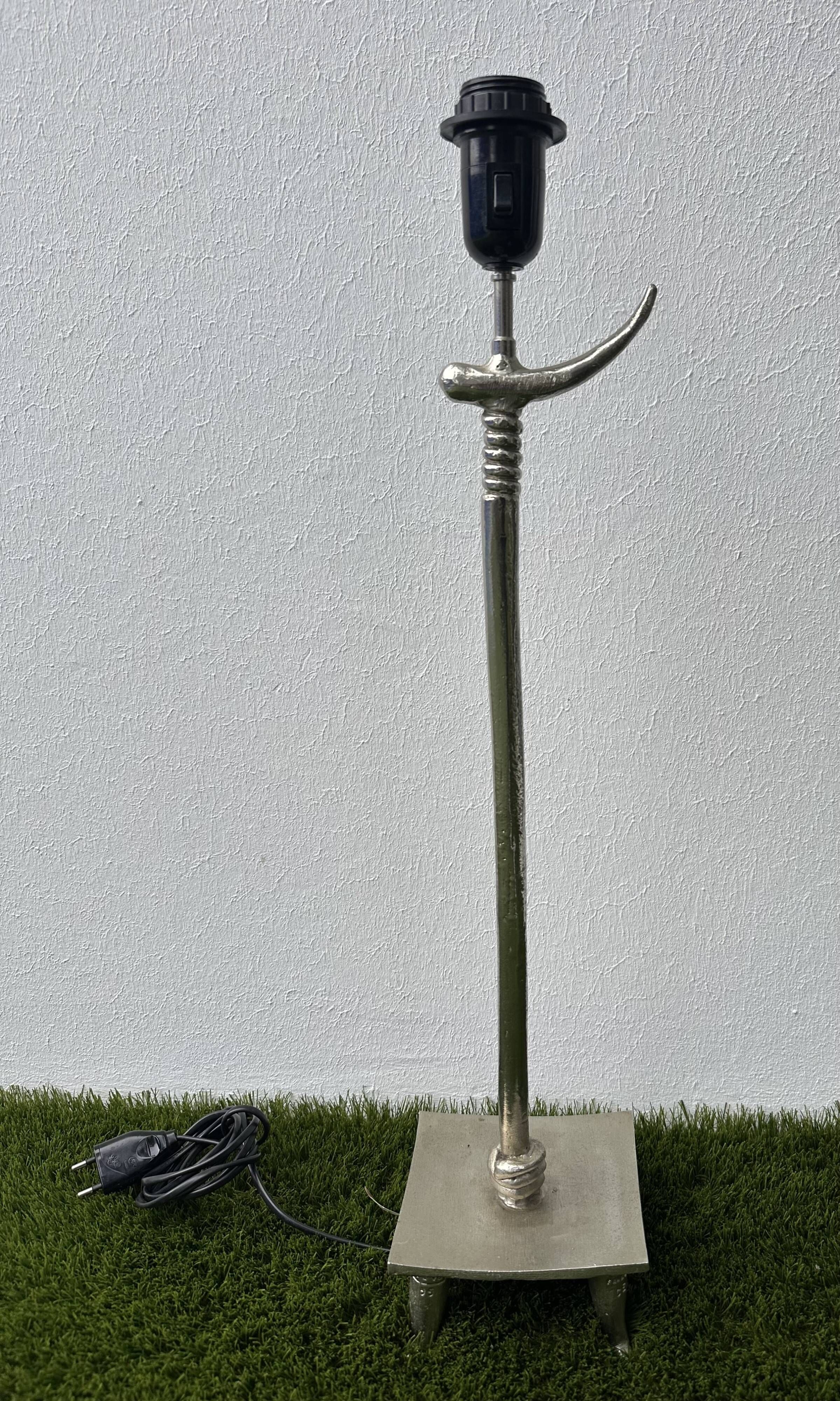 Silver-plated bronze lamp by Pierre Casenove for Fondica