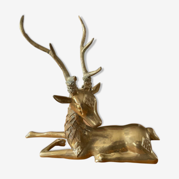 large brass deer