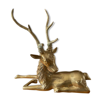 large brass deer