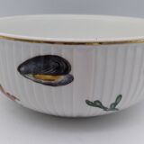 Small LF porcelain salad bowl with seafood decoration.