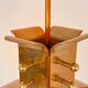 XXL pair of design mid-century large brass pendants / chandeliers - 1980s